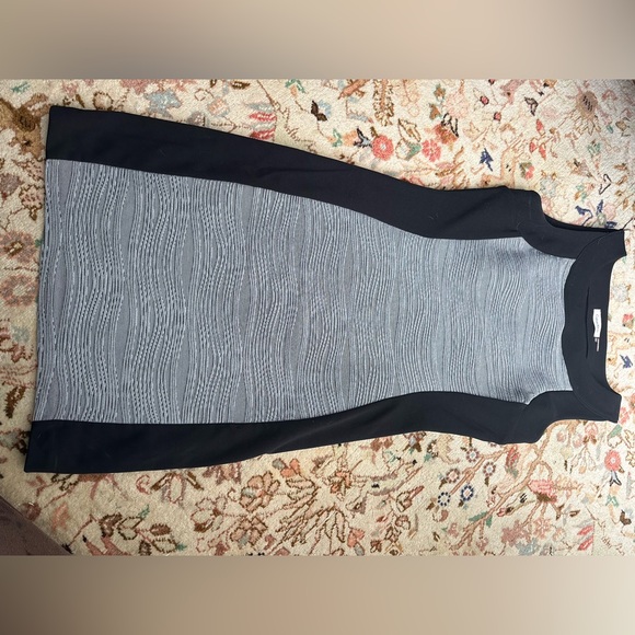 Calvin Klein Black and Gray Textured Dress - Picture 3 of 3
